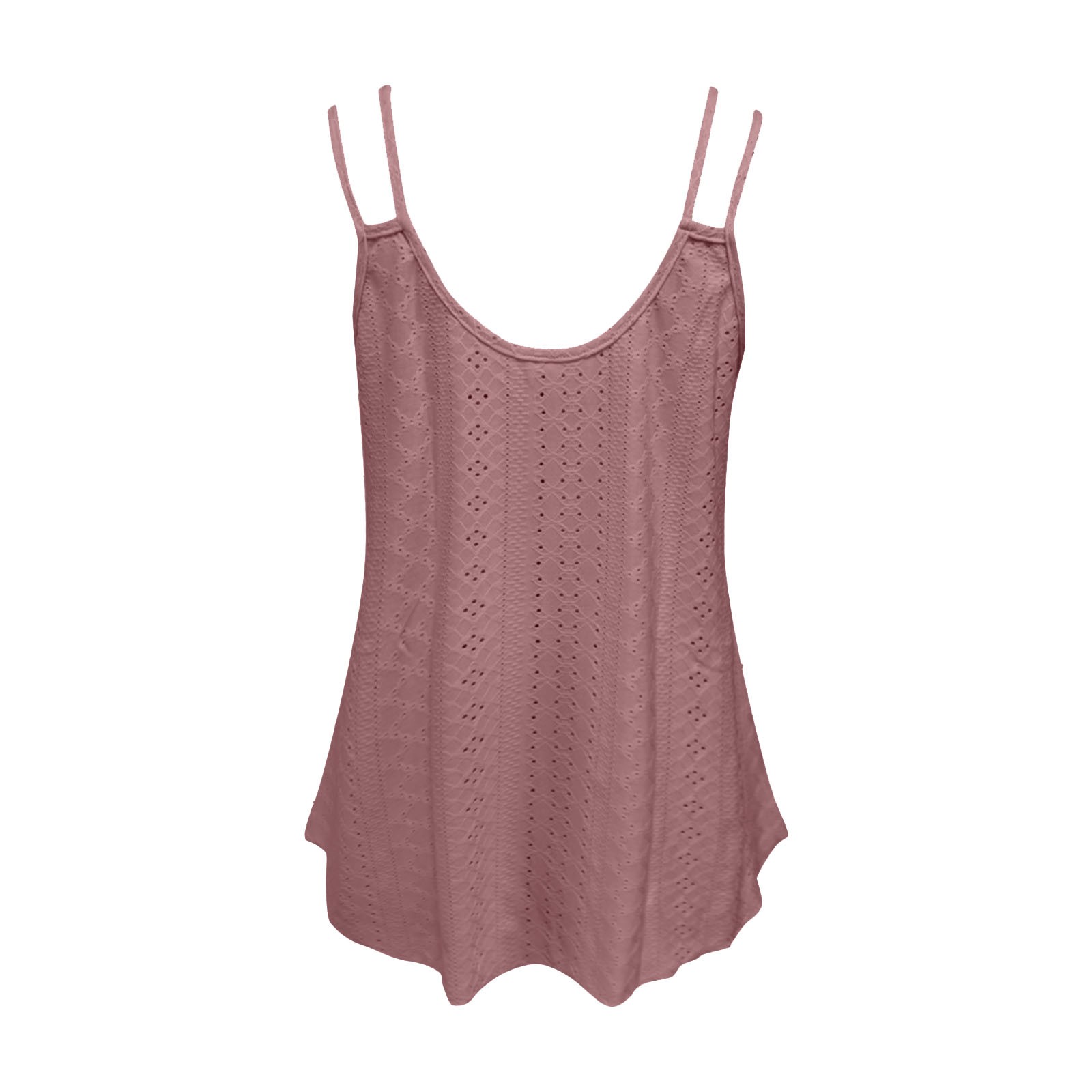 thumbnail image 5 of Top corto sin mangas estampado para mujer - Camiseta elegante con cuello redondo, 5 of 6
